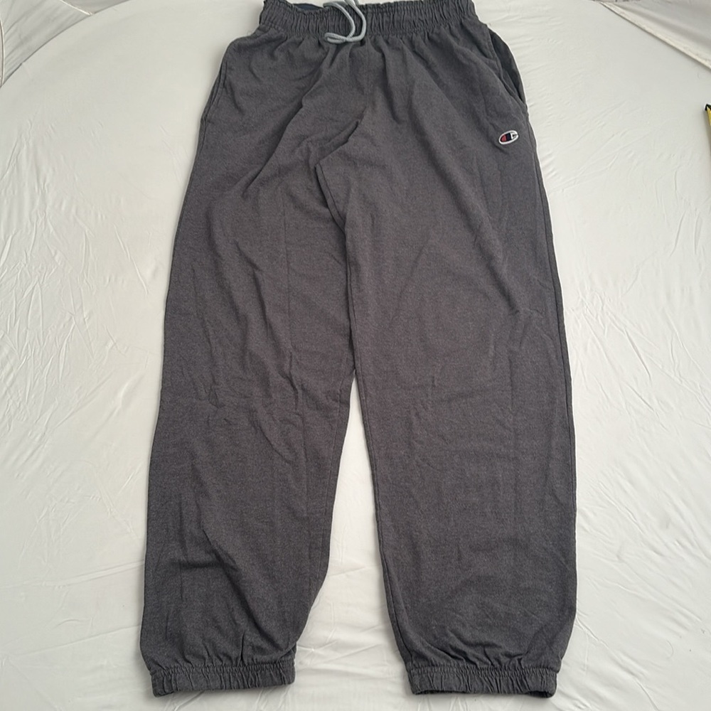 Champion heather gray lightweight interior drawstring pocket sweatpants